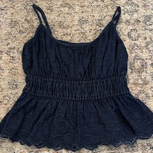 Gap Denim Eyelet Top- Size XS